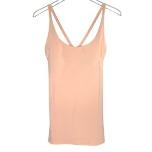 Montiel XL All Day Active Peach Cross Back Tank Top Sport Gym